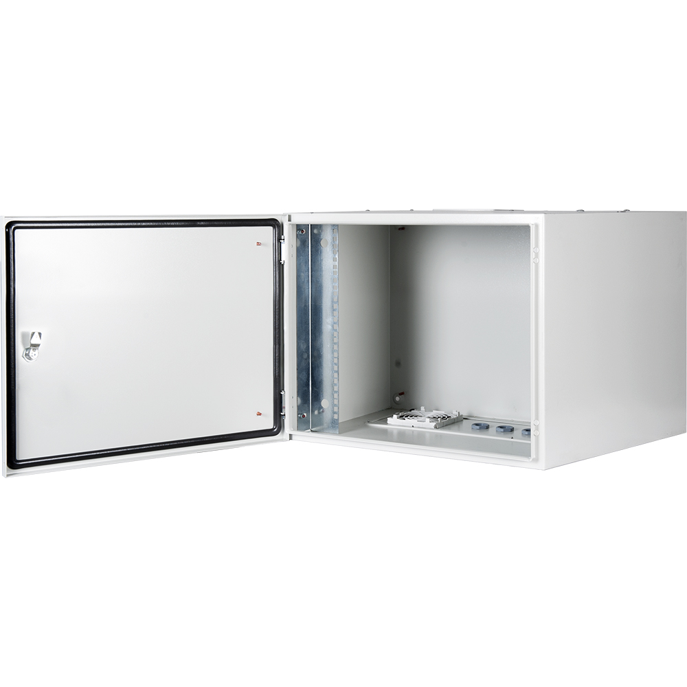 9U 19" Safebox B W600mm x D600mm Indoor IP55 Cabinet & Enclosure - LG ανοιχτή πόρτα