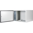 9U 19" Safebox B W600mm x D600mm Indoor IP55 Cabinet & Enclosure - LG ανοιχτή πόρτα