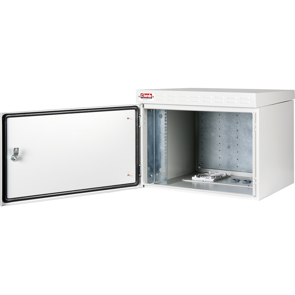 7U 19'' Safebox B W600mm x D300mm Outdoor IP55 Cabinet & Enclosure - LG ανοιχτή πόρτα