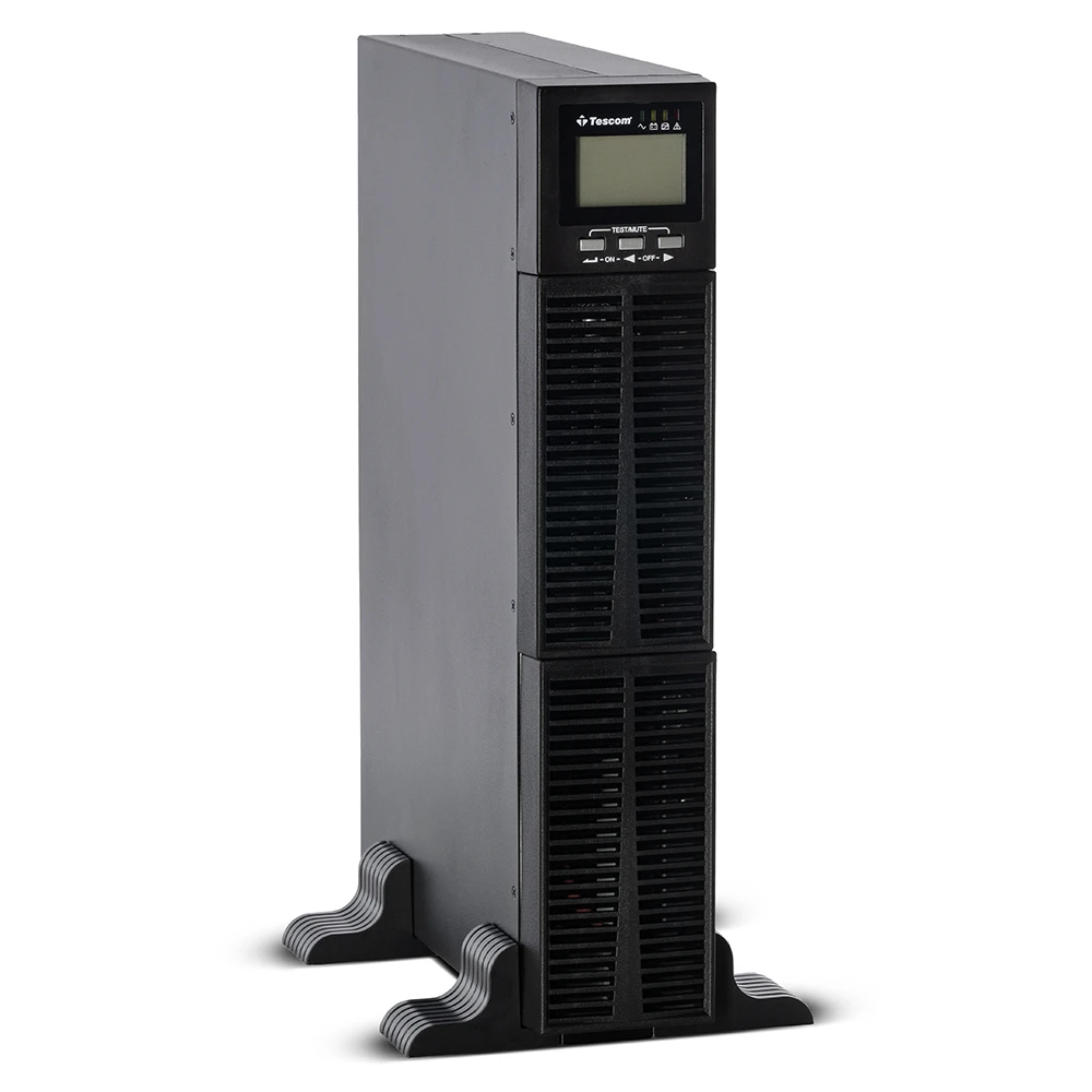 UPS PRIME RACK/TOWER 1kVA/1000W LCD with 2 x 12V 9Ah 12A - 1101XLRTB2X9-S πλαϊνή όψη κάθετη